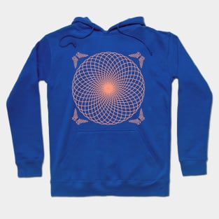 Peachy orbital paths mandala Hoodie